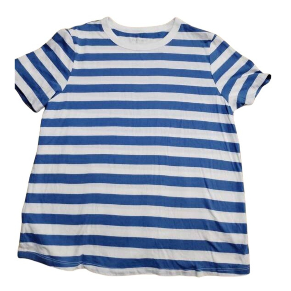 Old Navy Kids Blue White Striped T Shirt Size S‎ Petite Cotton Everyday Wear
